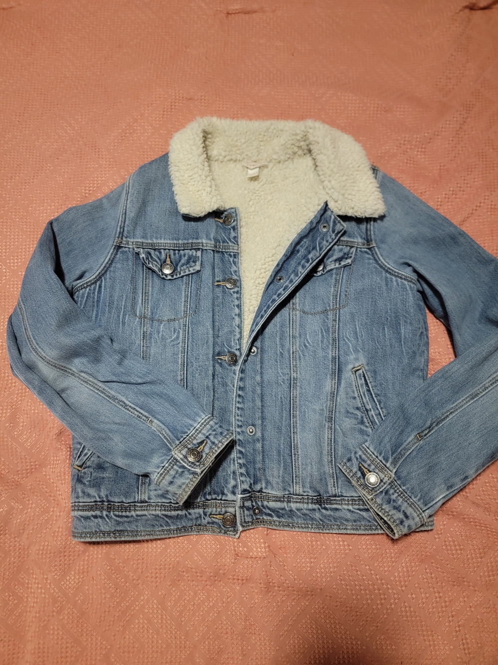 Cat & Jack Light Blue Denim Sherpa-Lined Jacket
